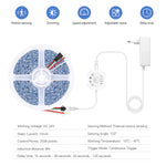 ruban led blanc bleu adhésif sensoriel moderne 24v 120leds mètre escalier couloir