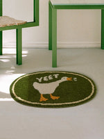tapis vert blanc ovale canard yeet moderne antidérapant absorbant eau chambre bain vestibule doux