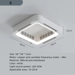 lampe moderne blanche rectangulaire sans ventilateur invisible éclairage led silencieux certification vde ul rohs