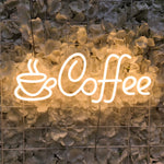 néon lumineux Coffee moderne minimaliste lettrage tasse blanc USB 50000h