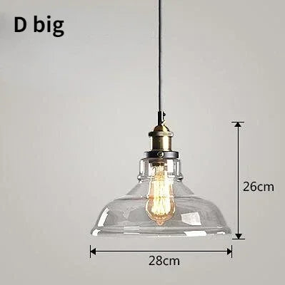 suspension lumineuse industrielle vintage ampoule filament verre transparent noir salon restaurant bar