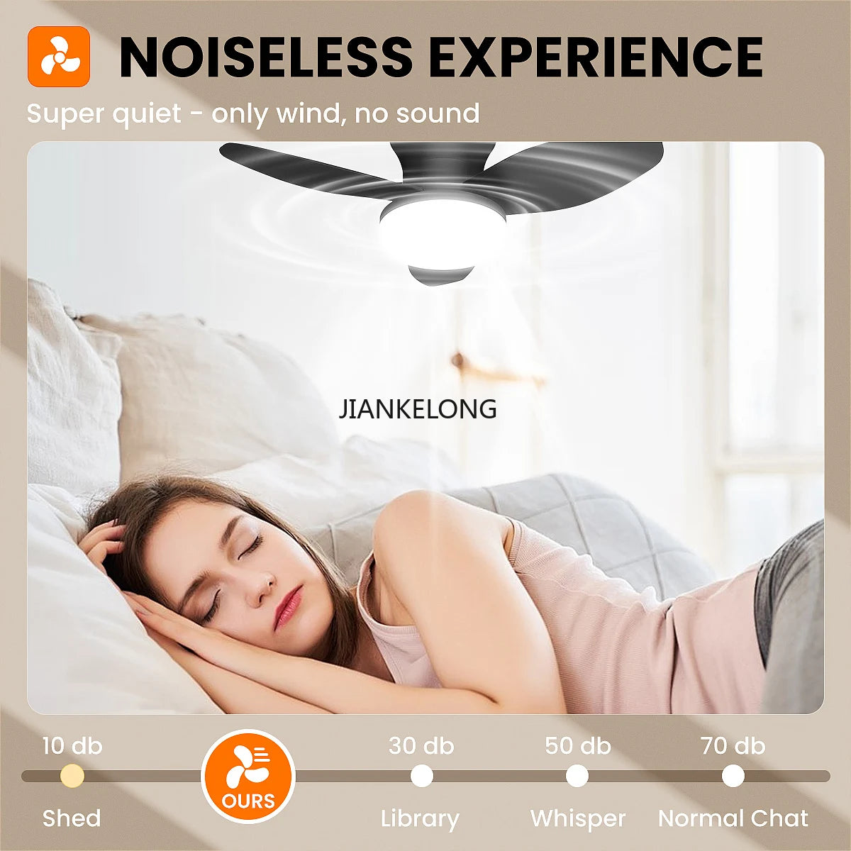 ventilateur blanc lampe intégrée moderne télécommande vitesses led reversible