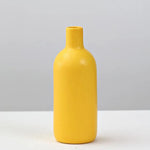 vase moderne céramique jaune sans plante décoration salon hydroponique pot fleur table