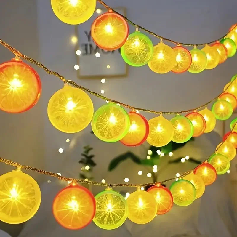 guirlande lumineuse citron verte moderne décoration intérieure noël anniversaire féerique led opaque