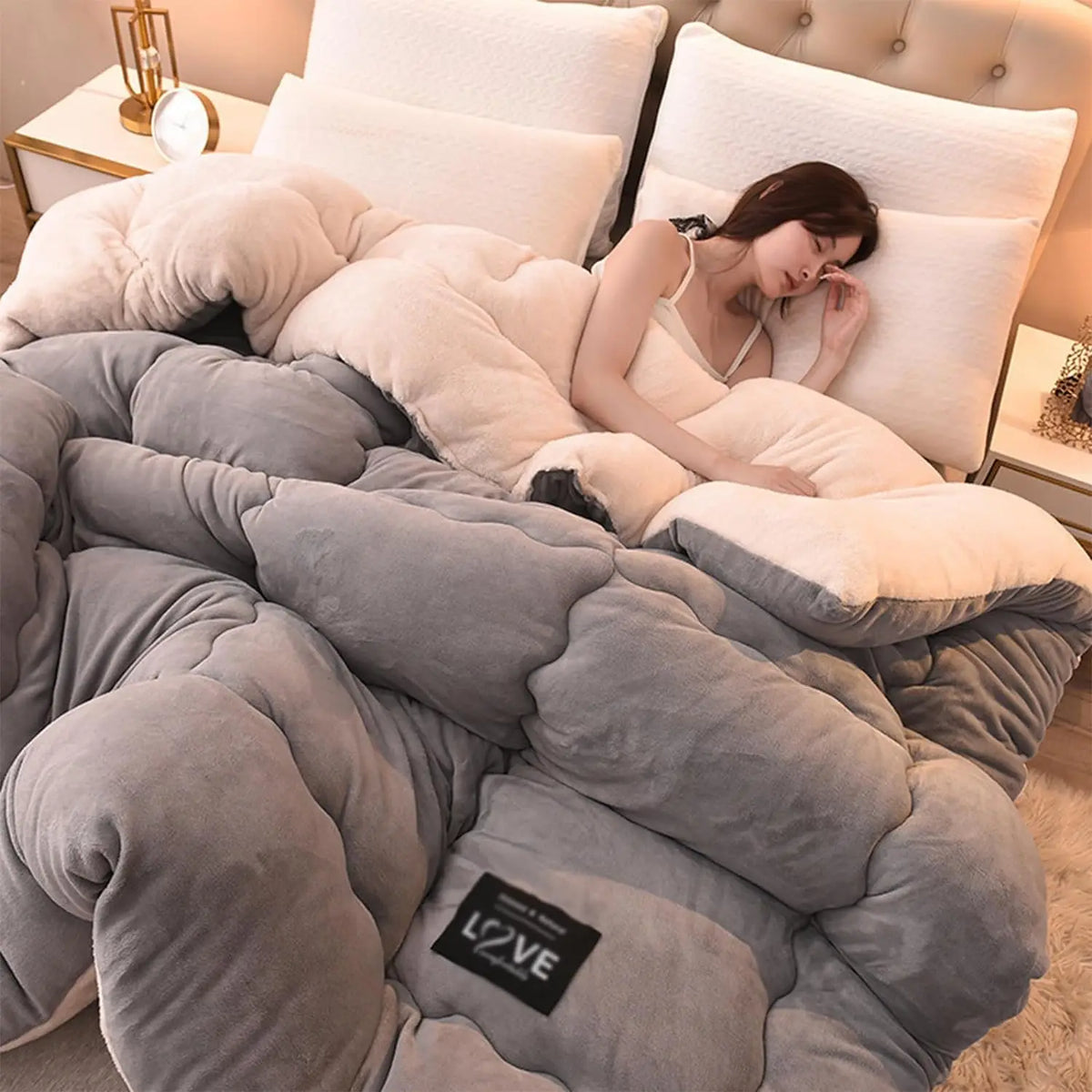 peluche douce couverture hiver verte fleur blanche confortable lit 150x200cm 180x220cm 200x230cm