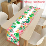 nappe table fête tropicale fleurs feuilles modernes couleurs vives opaque enfants anniversaire