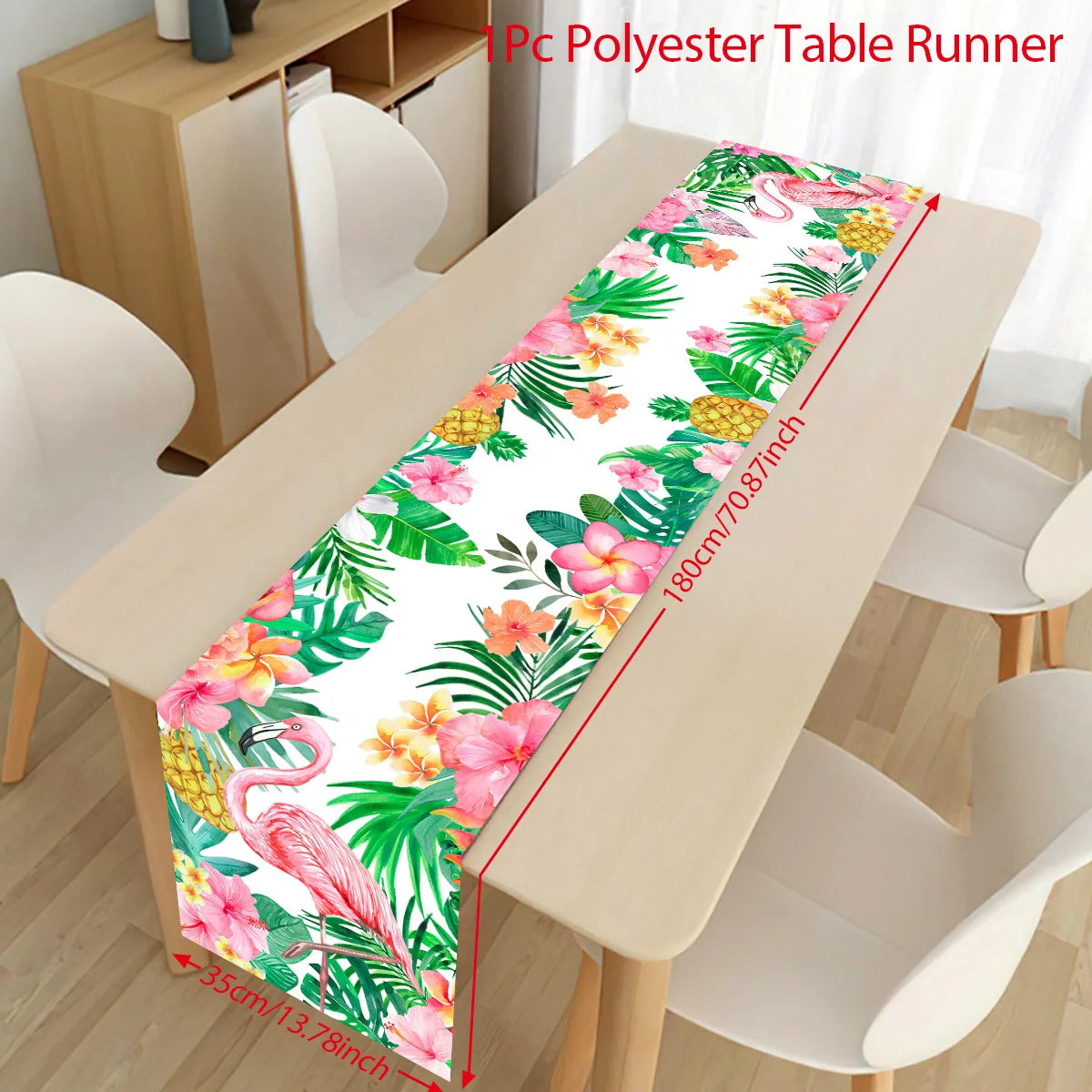 nappe table fête tropicale fleurs feuilles modernes couleurs vives opaque enfants anniversaire