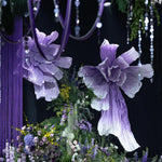 fleurs décoratives papier rose mariage extérieures romantiques semi transparentes 100cm