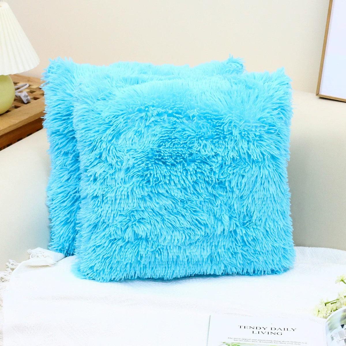 taies d'oreiller blanches modernes non toxiques 100% polyester 18x18 pouces pack fixés respectueux environnement