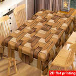 nappe marron rayures moderne cuisine table salon fêtes polyester réutilisable