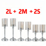 bougeoirs or transparents classiques supports bougies mariage fêtes tables