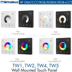 contrôleur rf 2.4g led wall mounted touch panel zone rgb cct dimming veromount