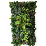 panneau mural artificiel herbe feuilles vert moderne décoration extérieur accroché maison festive