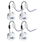Spot LED 1W 12V 24V argent blanc noir lisse moderne minimaliste encastré