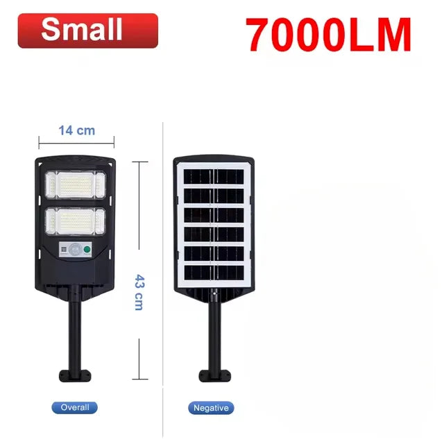 lampe solaire rue moderne noire ip67 led étanche sécurité extérieure télécommande