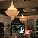 suspension lumineuse moderne blanc rayures horizontales opacité 249 2000 lumens e27 90 260v
