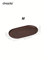 assiettes ovales marron marbre modernes set différentes tailles rangement maison decoration