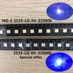 diodes led blanc froid 3535 smd surface mount 100 pièces réparation téléviseur led