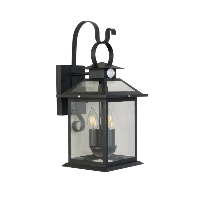 lampe murale noire verre translucide texture métallique induction classique éclairage maison 10w 50w e14