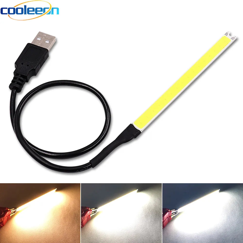 ruban led cob jaune 100mm clips usb dimmable moderne