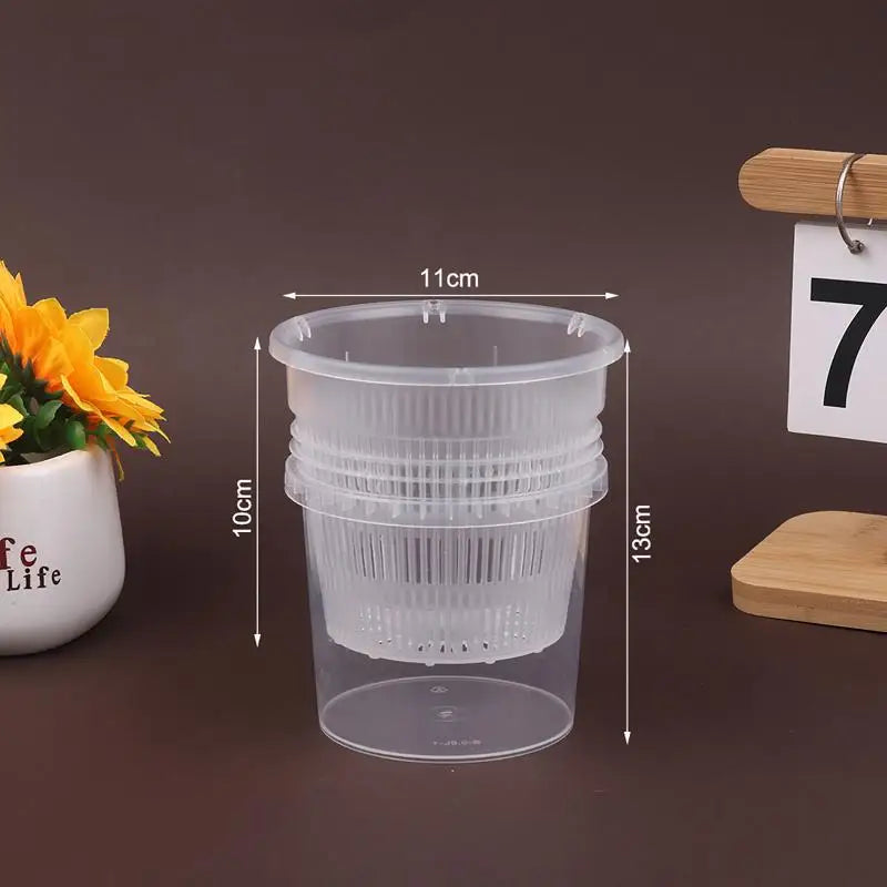 pots plante transparents modernes grille drainage auto absorption d'eau 10cm 12cm 15cm