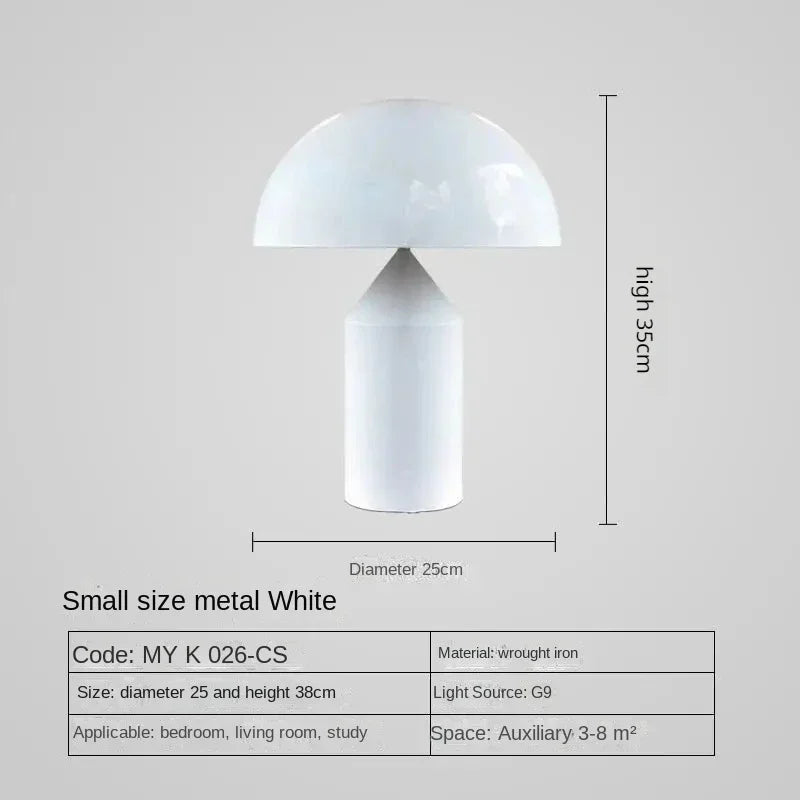 lampe table moderne métal doré forme champignon luxe éclairage intérieur maison