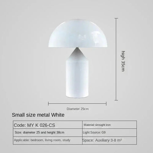 lampe table moderne métal doré forme champignon luxe éclairage intérieur maison