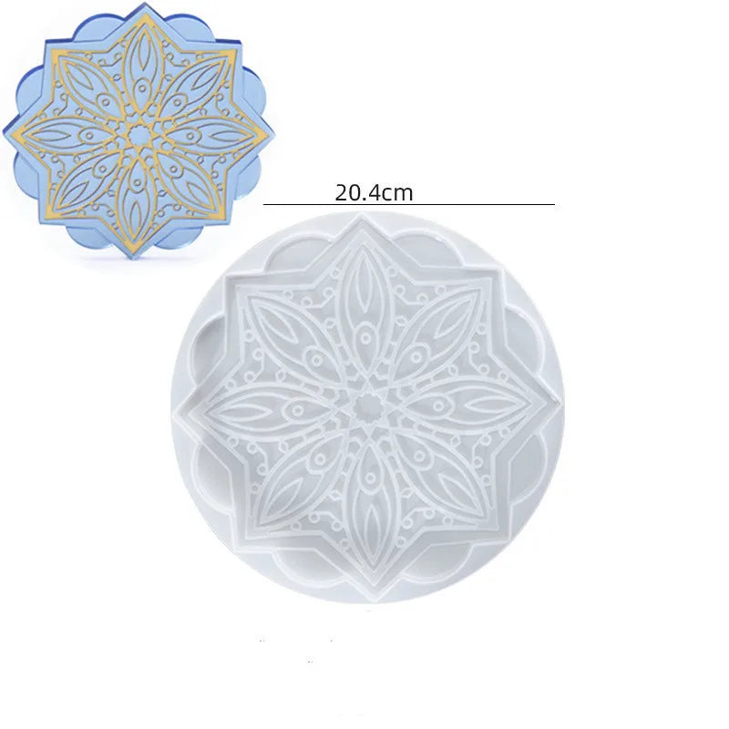 serviettes table motif floral gris bleu vert doré modernes silicone
