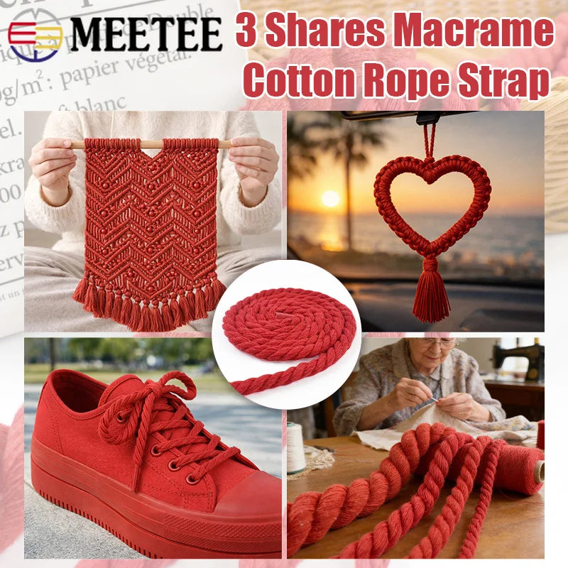 corde tressée rouge coton tissée plusieurs brins sac vêtement accessoire couture diy sac dos