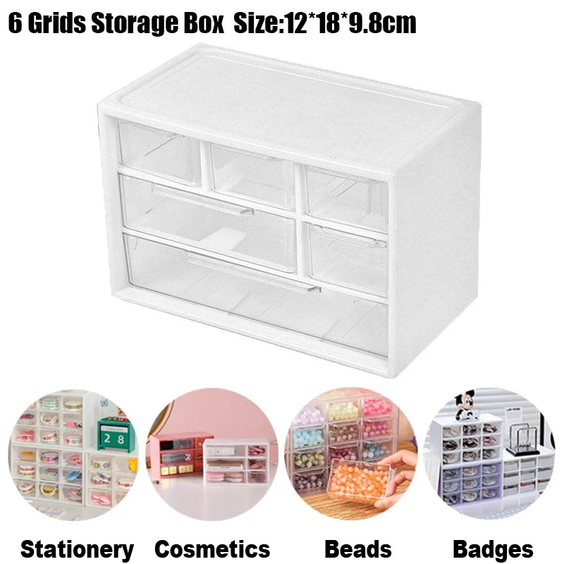 boîtes rangement tiroirs transparents compartiments petits objets boîte murale étudiants organisation accessoire maison