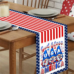 nappe rectangulaire rouge blanche bleue étoiles gnomes God Bless America 4th July Independence Day