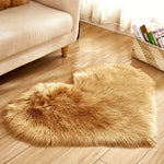 tapis peluche coeur rouge gris violet bleu moderne doux 50x60cm maison décoration chambre salon