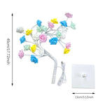 lampe décorative arbre fleurs roses lumineuses branches noires moderne blanc rose multicolore
