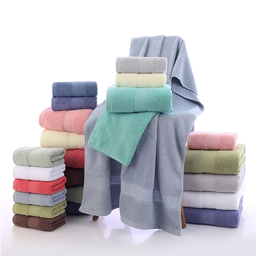 serviettes bain absorbantes serviettes toilette coton bleu gris moderne TEXTURE ÉPONGE
