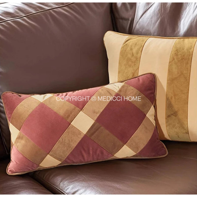 taie d'oreiller jacquard animal compagnie beige marron vert olive contemporain polyester respectueux environnement oblong
