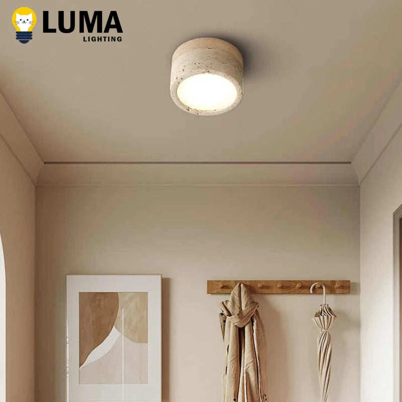 lampe led moderne minimaliste marron beige texture naturelle wabi sabi 6000k 4000k 3000k
