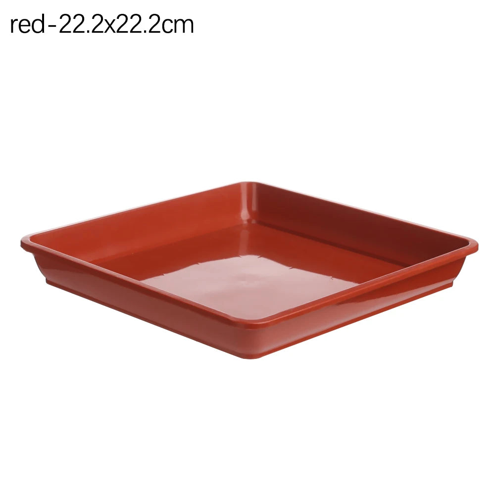 plateaux carrés plastique durable goutte goutte sauciers plantes modernes 12x12cm 15x15cm 18x18cm 22.2x22.2cm 25.6x25.6cm