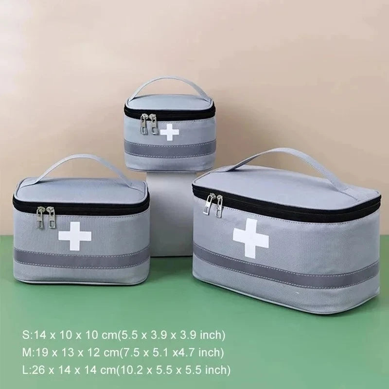 sac rangement multi usages kit médical oxford pratique croix blanche rouge gris bleu