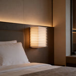lampe murale moderne blanc plis réguliers led cuisine étude salle manger fixée mur