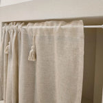 rideau coton lin beige rustique bohème fenêtre tringle decoration interieur champetre boheme tasson corde