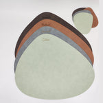 Set de table personnalisé en similicuir beige