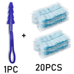 brosse poussière bleu clair douce moderne poignée 60 pièces remplacement 28cm longueur