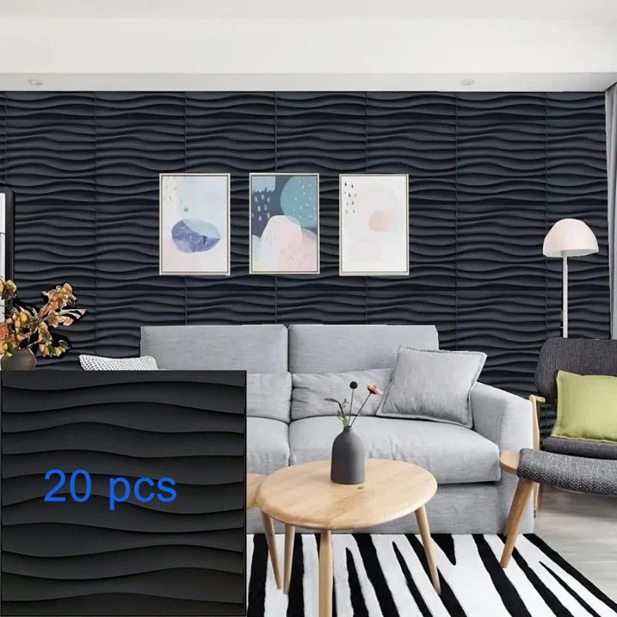 panneaux decoratifs 3d blanc geometrique moderne adhesif 30cm 30cm
