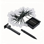 guirlande lumineuse solaire boules translucides blanc doré moderne clipsextérieur jardin patio fête