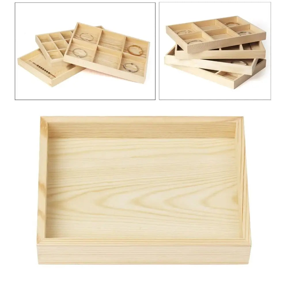 plateau présentation bijoux bois clair moderne respectueux environnement multifonctionnalités compartments rangement