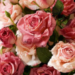 bouquet roses artificielles fleurs soie décoratives mariage anniversaire intérieur decoration