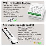 module rideau motorisé wifi rf télécommande sans fil batterie 12v blanc moderne
