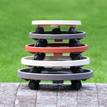plateau rotatif roulettes plastique gris orange blanc moderne pratique