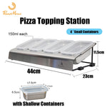 station garniture acier inoxydable 304 couvercle silicone stockage ingrédients pizza moderne rangement professionnel étanche