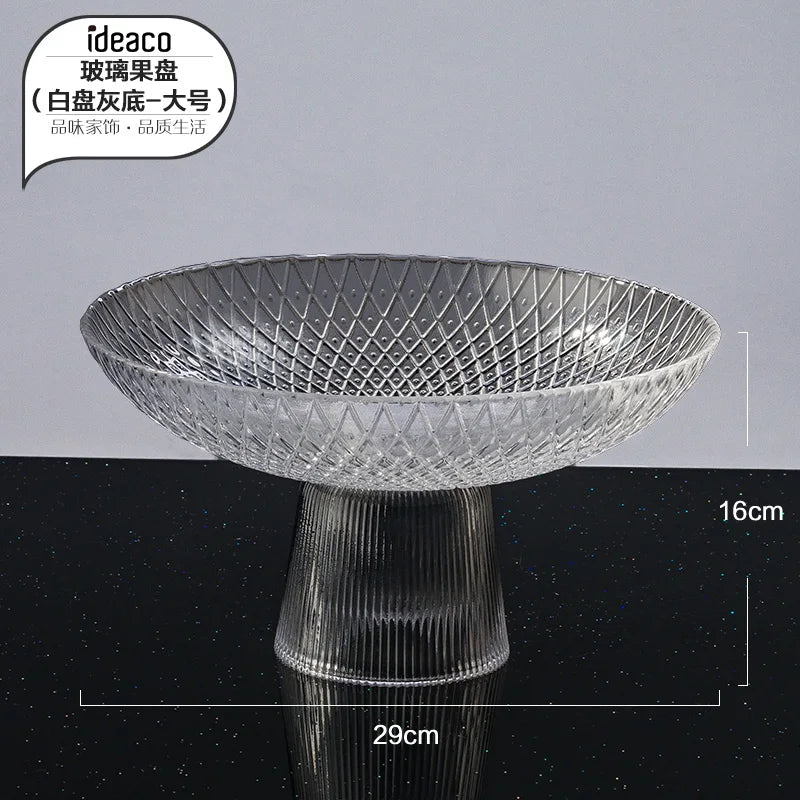 assiettes verre rayées vert clair moderne élégantes décoration table grande capacité